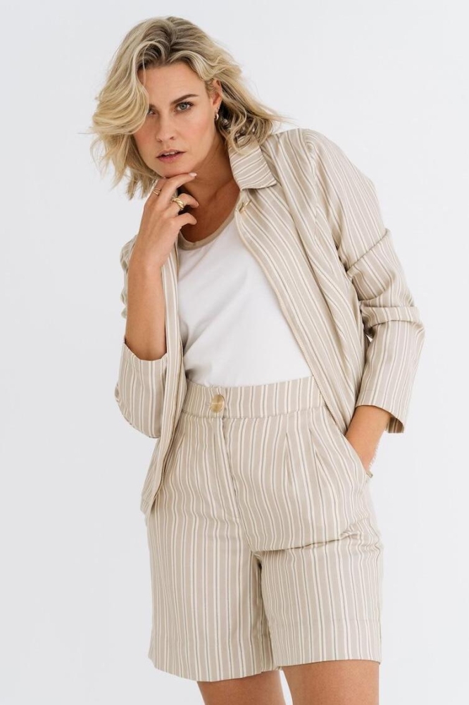 NARELLE JACKET SU25 NAR 304 SAND GOLD STRIPE